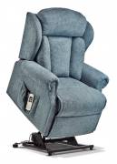Cartmel Small Riser Recliner chair in Portland Airforce fabric 