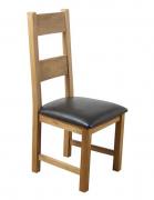 Padded oak dining chair