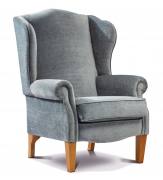 Sherborne Kensington chair shown in Pacific Pewter fabric with classic legs 