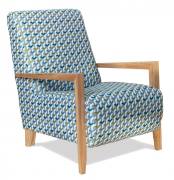 Alstons Savannah Bali accent chair with light oak arms - fabric shown dis-continued