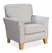 Alstons cosy Gallery accent chair pictured In the exclusive Cosy fabric 1162, light legs.