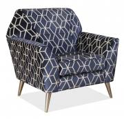 Alstons Juno accent chair pictured In the exclusive Cosy collection fabric 1032, Chrome legs only. 