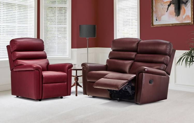Sherborne Comfi-Sit Standard 2 Seater Fixed Leather Sofa