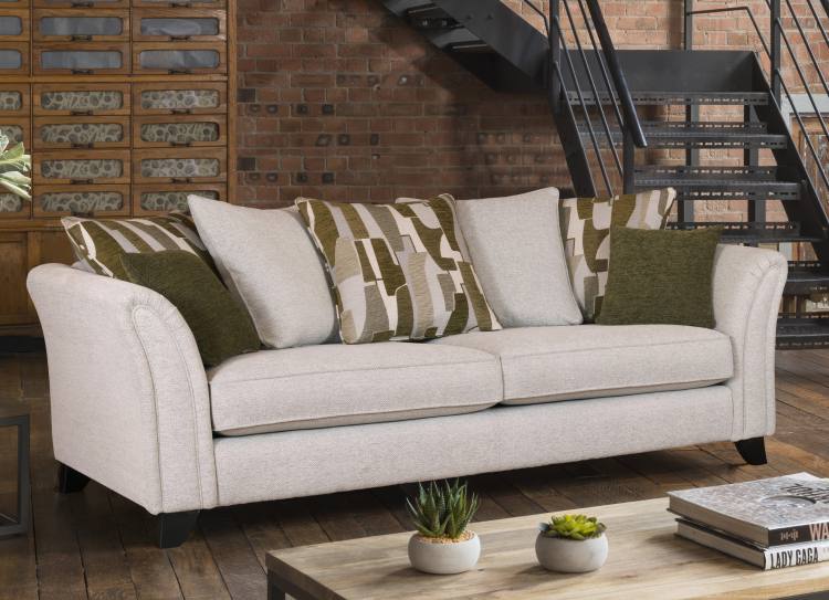Grand sofa shown in the Pillow-back style 