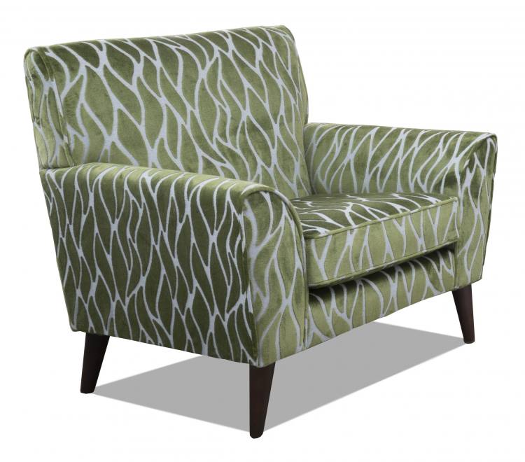 Alstons Oceana Aria accent chair in fabric 2110, walnut eco legs.