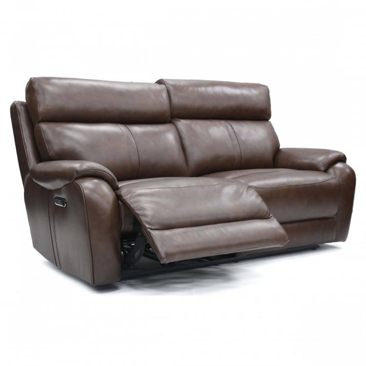 Winchester recliner sofa with one footrest partially reclined  