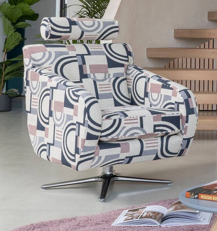 Swivel chair shown in fabric 3146 