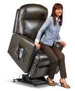 Sherborne Harrow Leather Electric Riser Recliner Chair (VAT Exempt) - Petite