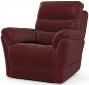 La-z-boy Anderson Stactic fixed chair shown in Moda Cherry leather 