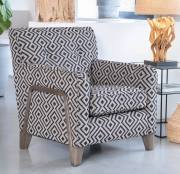 Aalto Accent chair shown in 3365 fabric with Antique Ash showood & legs