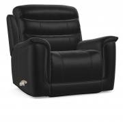 La-Z-Boy Sherian manual handle recliner chair in Moda Black leather 