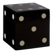 Wellington Black Dice Box With 5 Dice