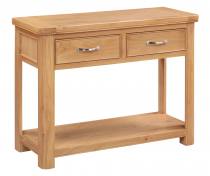 Bakewell Oak Console Table with 2 Drawers