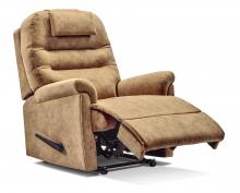 Chair with manual handle option shown in Tasman Tan with optional head cushion  