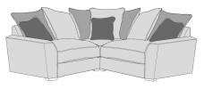 Buoyant Fantasia Pillow Back Small Corner Sofa -  LH1 + COR + RH1