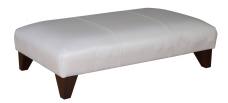 Buoyant Austin leather Legged Footstool in Verona Grey