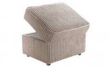 Storage stool shown in fabric Corduroy Fawn.