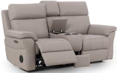 2 seater power recliner with head tilt and console