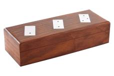 Wellington Brown Wood Domino Set