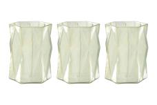 Iona Set of 3 Silver Glass Candle Holders