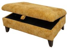 Cosy legged ottoman in fabric 4603