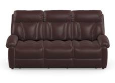 Georgina 3 seater sofa in Calda Rose Brown leather 