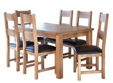 Rectangular Oak Extending Table, chairs sold seperately 