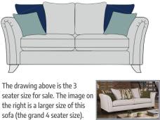 Alstons Emelia 3 seater Pillow Back sofa 