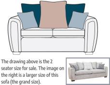 Alstons Memphis 2 Seater Pillow Back Sofa