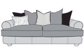 Horatio Mix 3 Seater Pillow Back Sofa