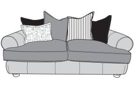 Horatio Mix 2 Seater Pillow Back Sofa