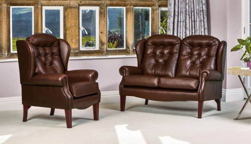 Lynton Fireside 2 Settee & chair with Dark Classic legs