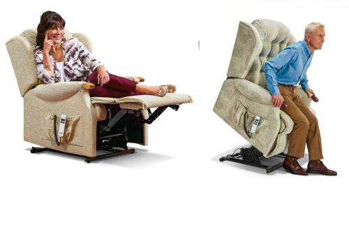 Lynton Knuckle Fabric Riser Recliner Chairs