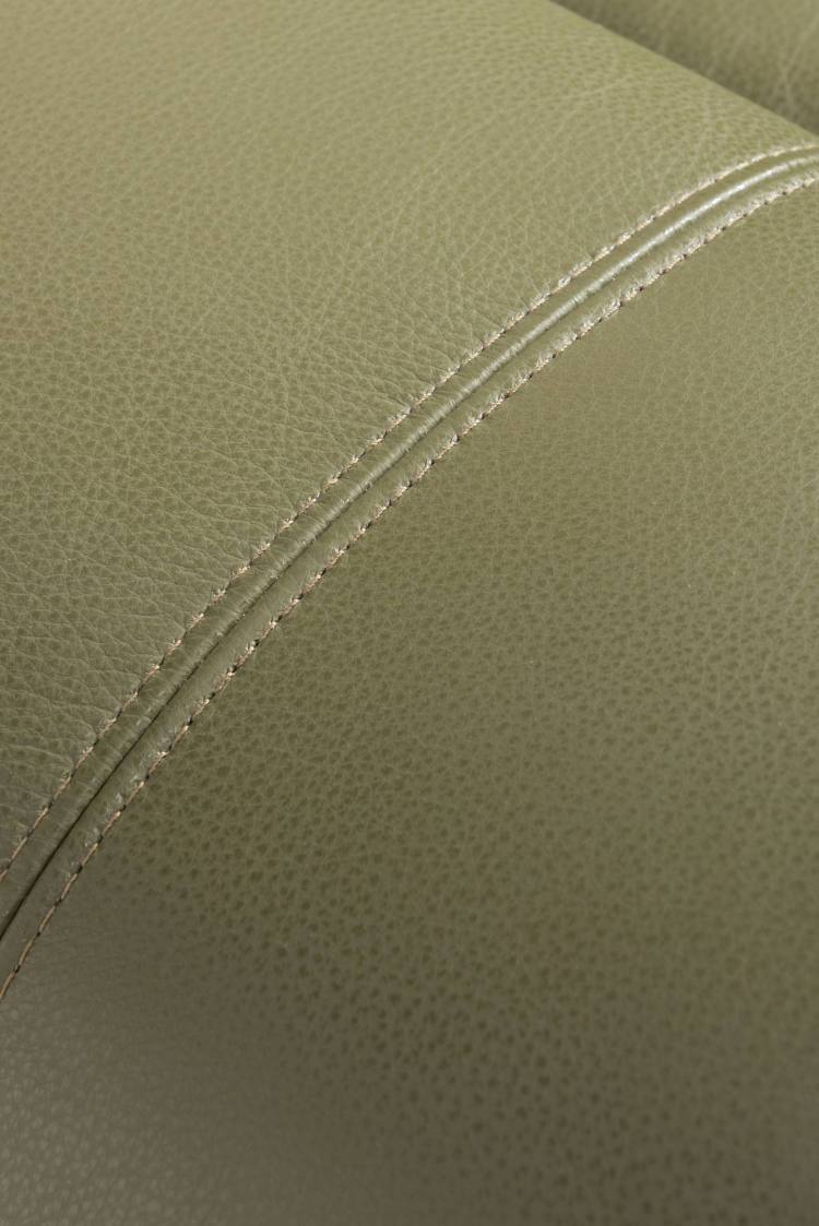 Close-up of Mezzo Olive leather
