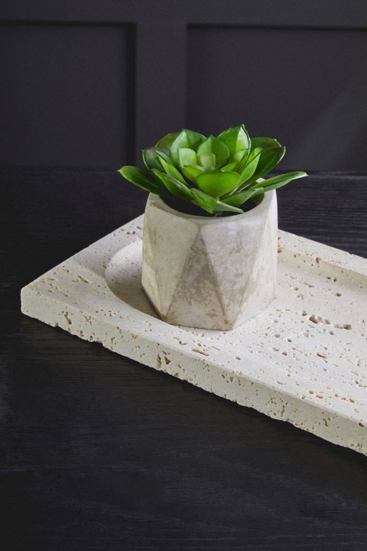 Fedio Travertine Tray Ornament