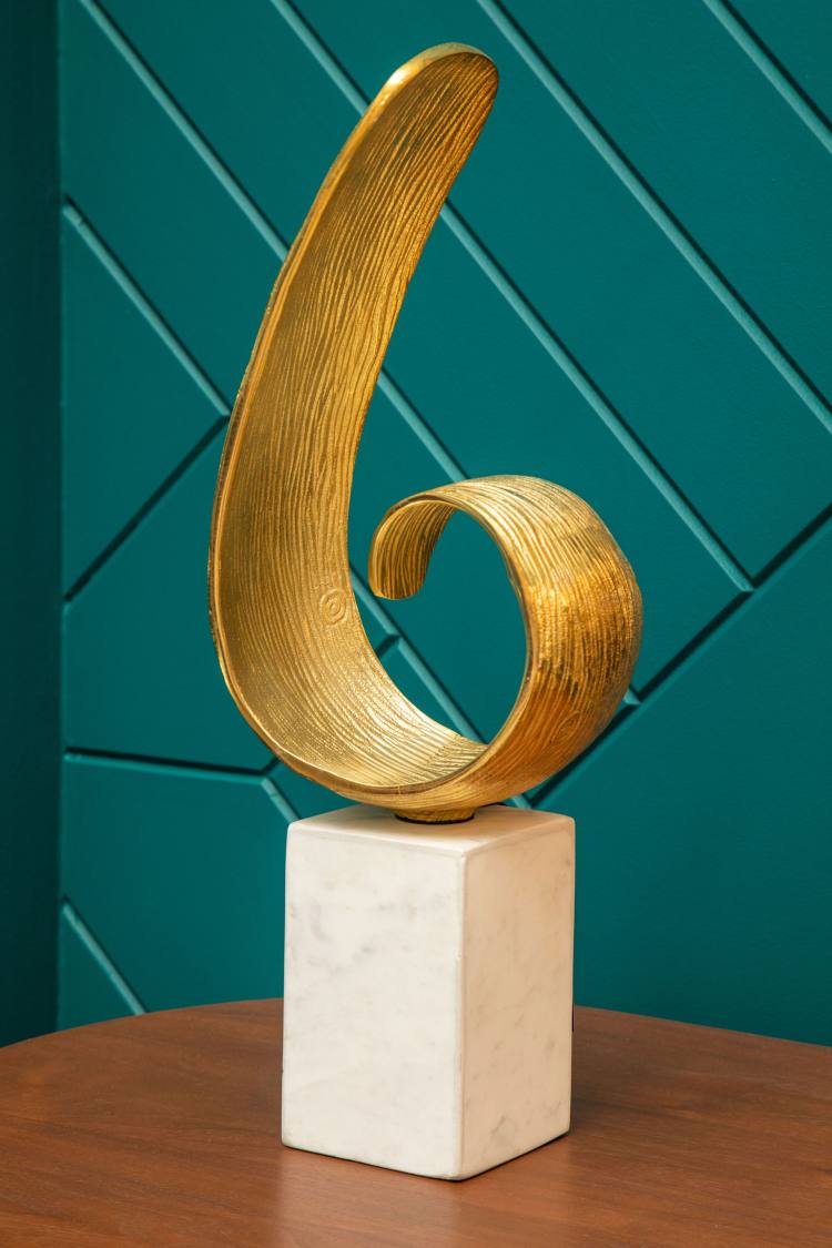 Lorenza Gold Curve Sculpture