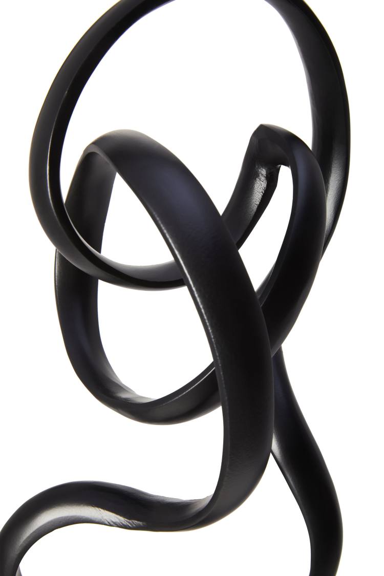 Lorenza Large Black Loop Sculpture