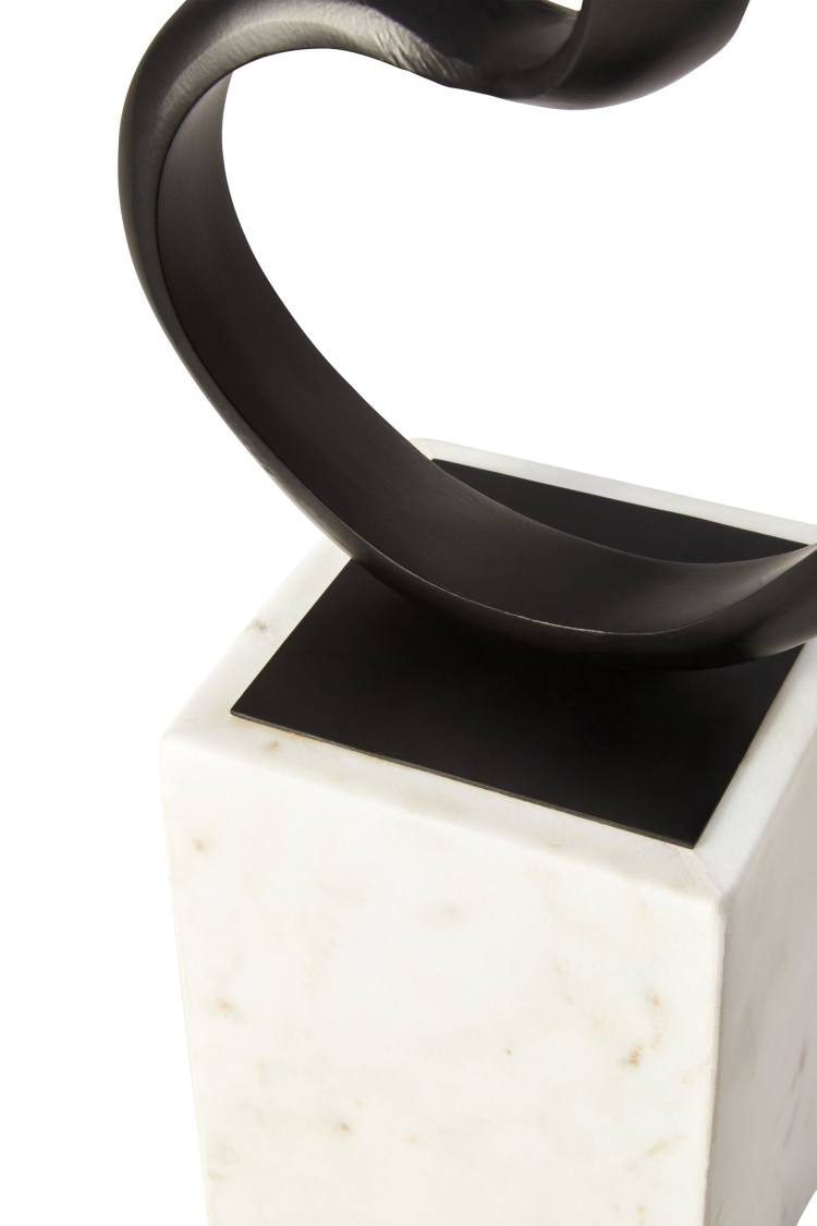 Lorenza Large Black Loop Sculpture