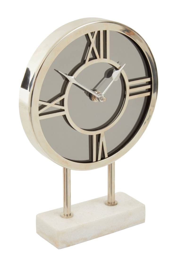 Varallo Silver Table Clock