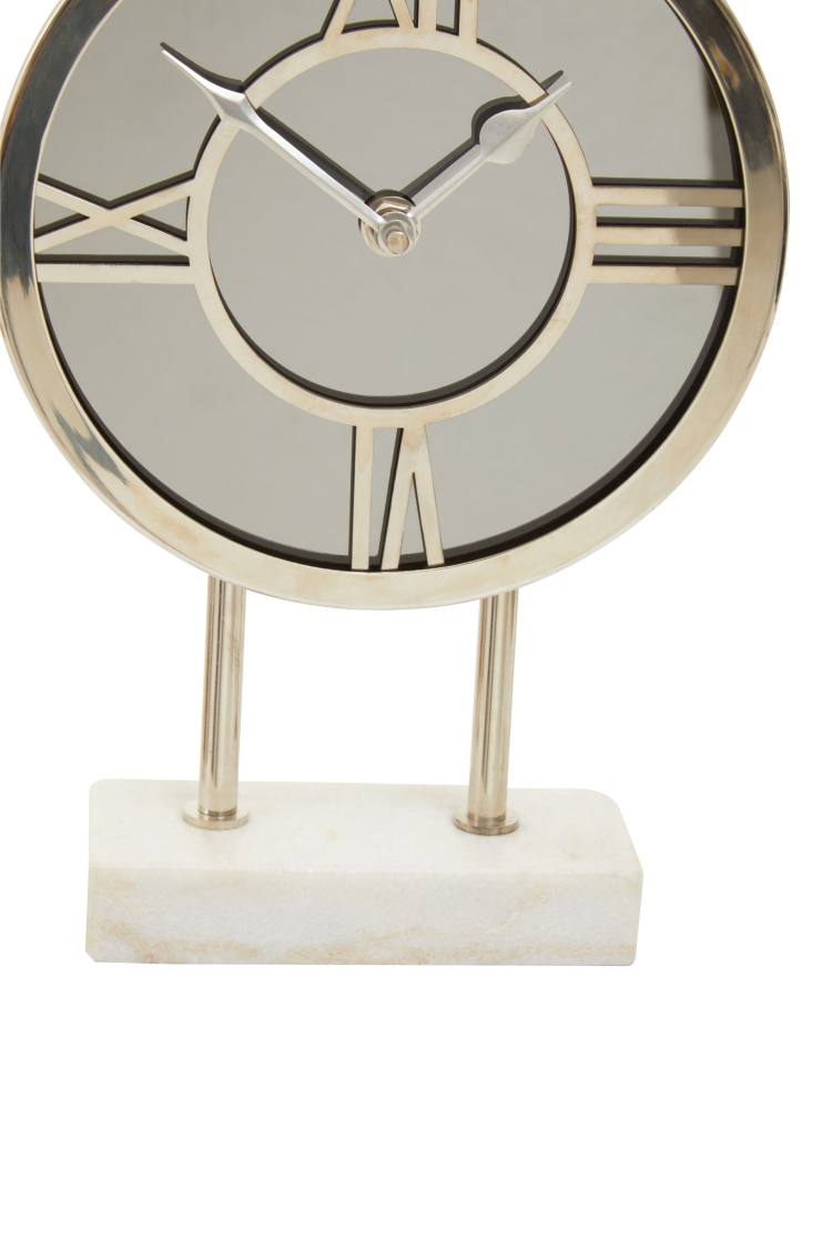 Varallo Silver Table Clock