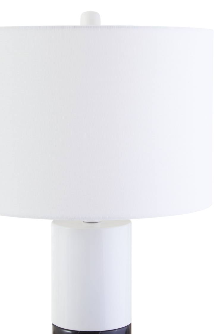 Newton Black and White Table Lamp