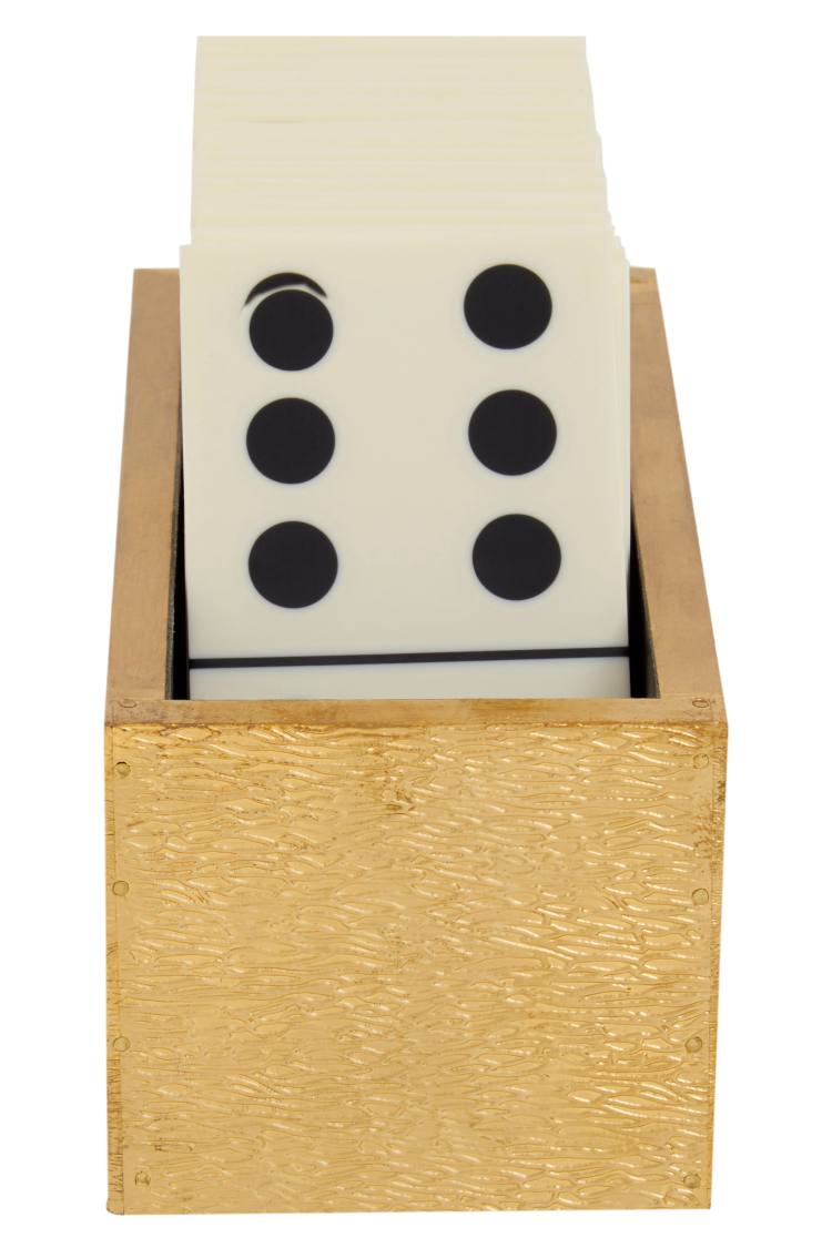 Wellington White and Gold Domino Set