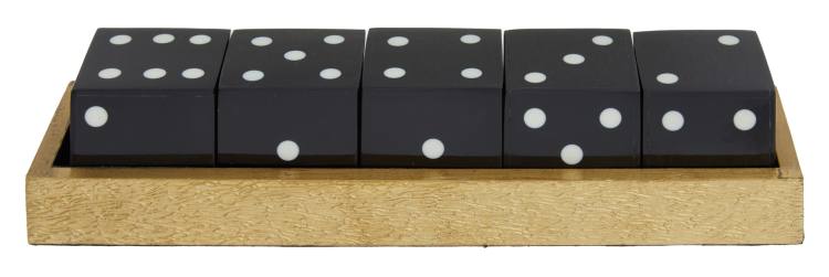 Wellington Black and Gold Dice Set