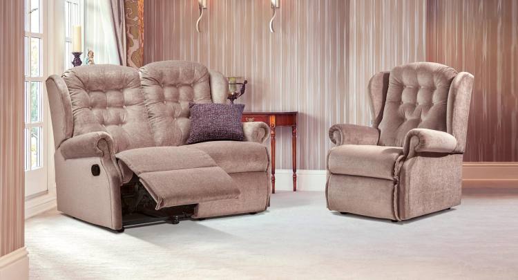 Sofa shown with matching chair from the Lynton range 