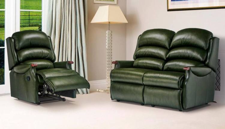 Sherborne Malham Leather 2 seater sofa and chair