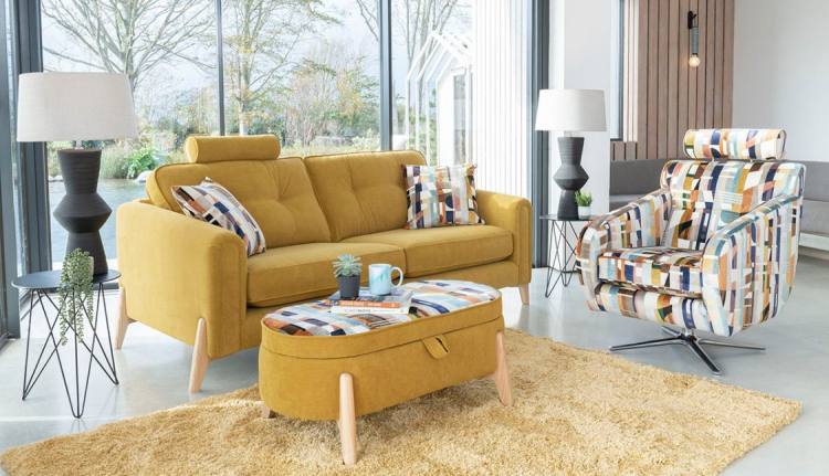 Alstons Sofo sofa and swivel chair