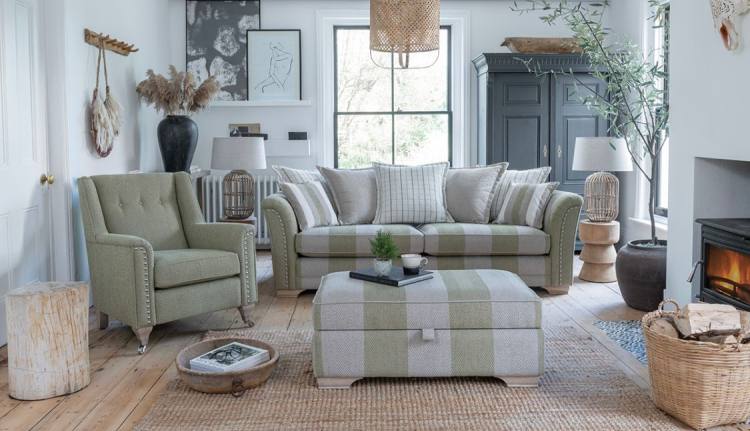 Alstons Evesham sofa and accent chair