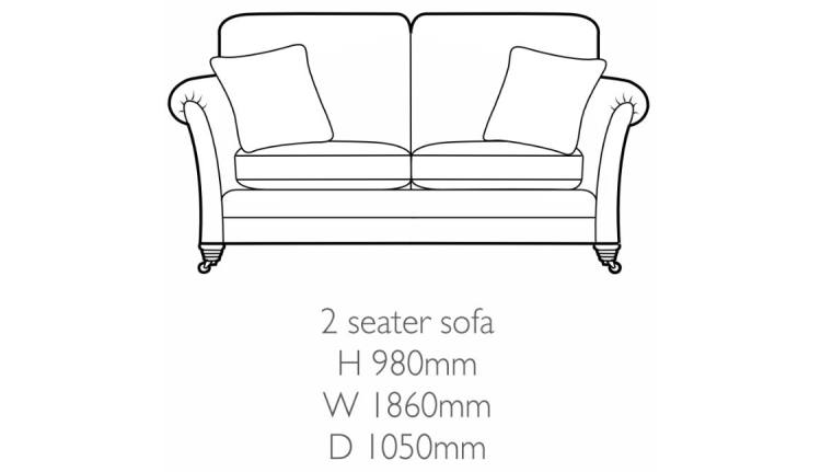 Alstons Lowry 2 Seater Sofa, Scatter cushions included