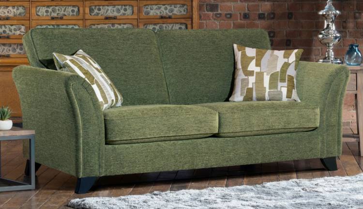 Alstons Emelia 3 seater sofashown in 3940 with scatters in 3130 