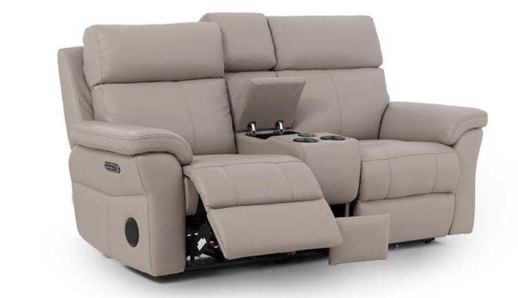 2 seater power recliner with head tilt and console